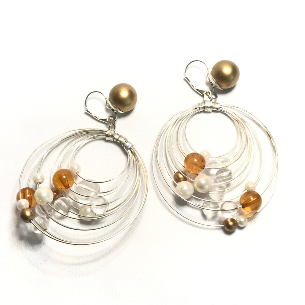 Subversive Silver Toned Hoop Earrings